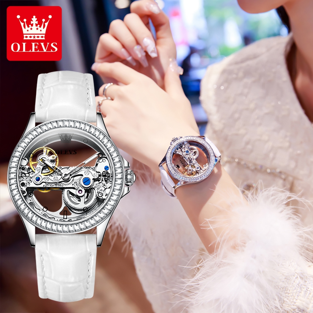 OLEVS Couple Watches Original  - Skeleton Mechanical Watch recension och pris