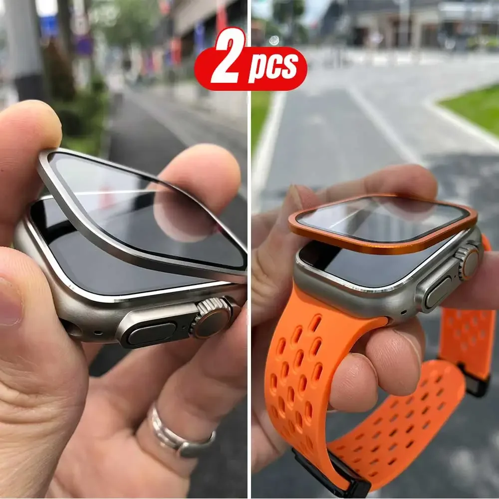 2PCS Titanium Metal Frame for  - Smartwatch Apple Watches For Men recension och pris