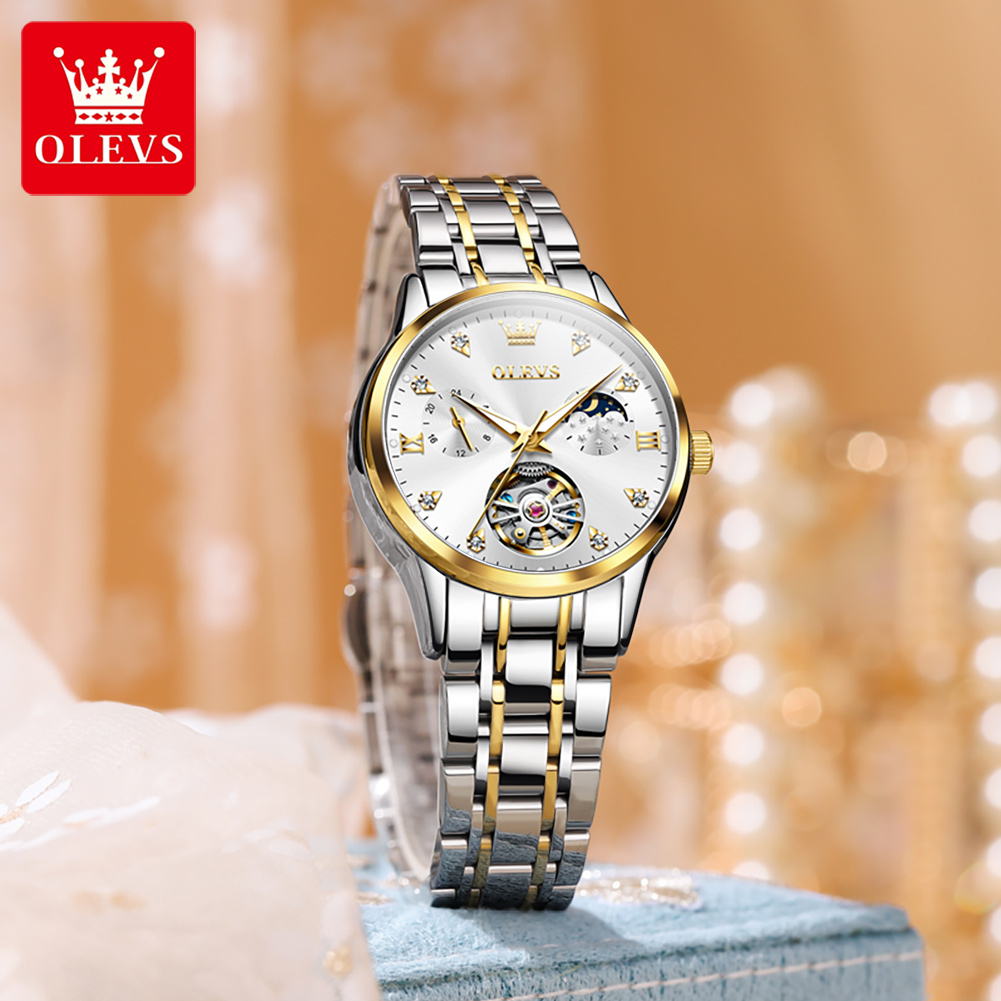 OLEVS 6608 Skeleton Automatic  - Skeleton Mechanical Watch recension och pris