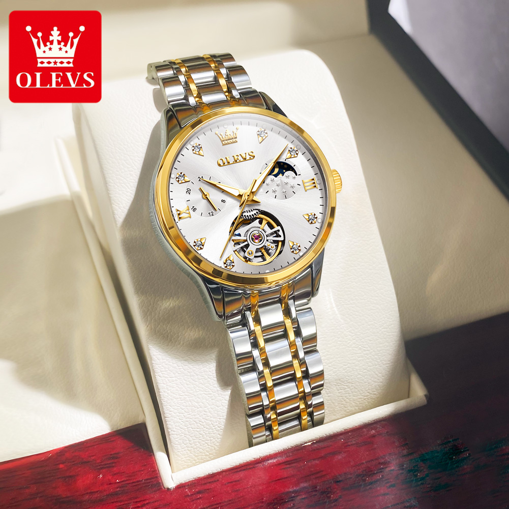 OLEVS 6608 Skeleton Automatic  - Skeleton Mechanical Watch recension och pris