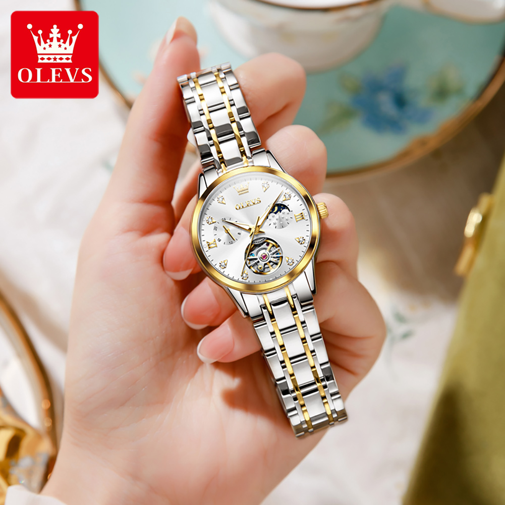 OLEVS 6608 Skeleton Automatic  - Skeleton Mechanical Watch recension och pris