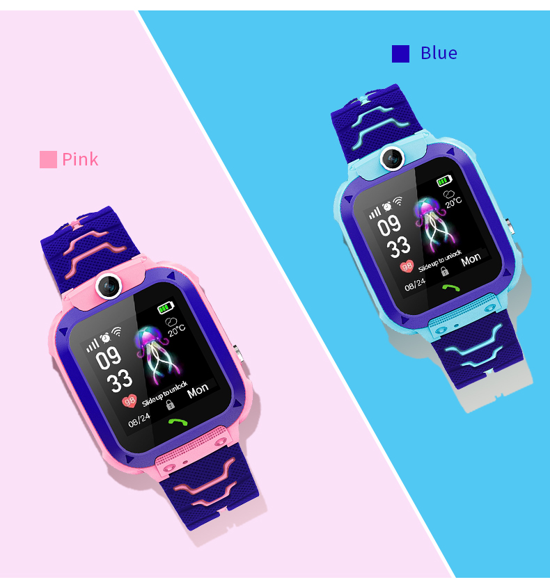Q12B Kids Smart Watch with SOS - Smartwatch Watches Gift For Boys With Gps recension och pris