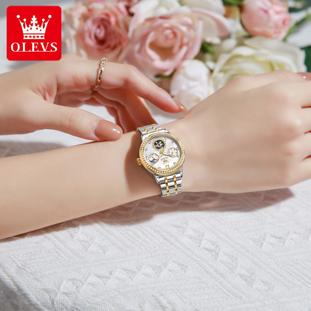 OLEVS Automatic Watch For Wome - Skeleton Mechanical Watch recension och pris