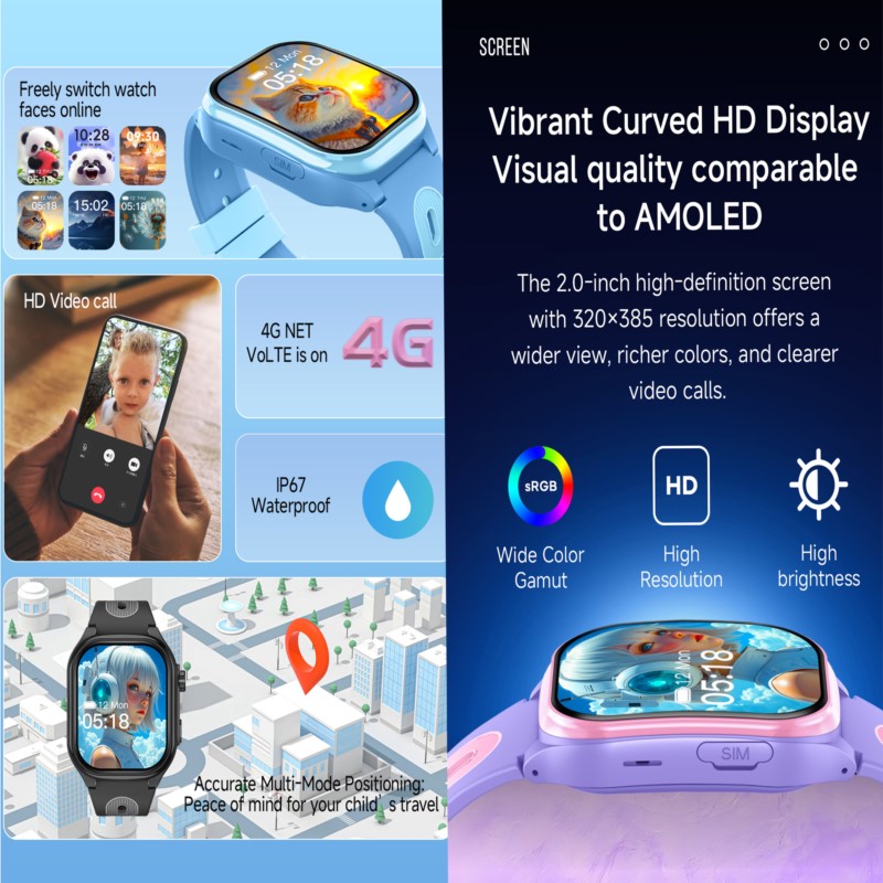 Smart Watch Kids 4G GPS WIFI V - Smartwatch Watches Gift For Boys With Gps recension och pris