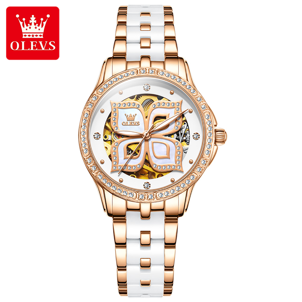 OLEVS Automatic Watch For Wome - Skeleton Mechanical Watch recension och pris