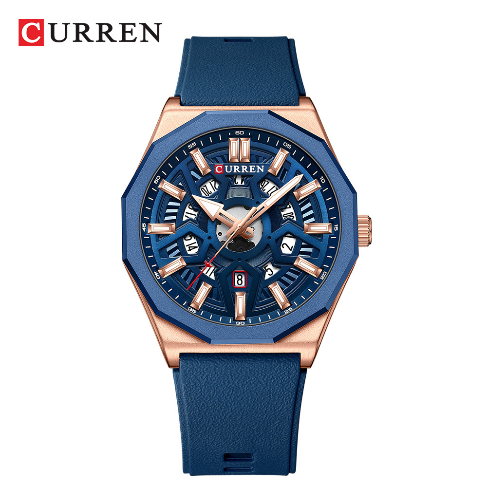 CURREN 8437 Unisex Minimalist  - Skeleton Mechanical Watch recension och pris