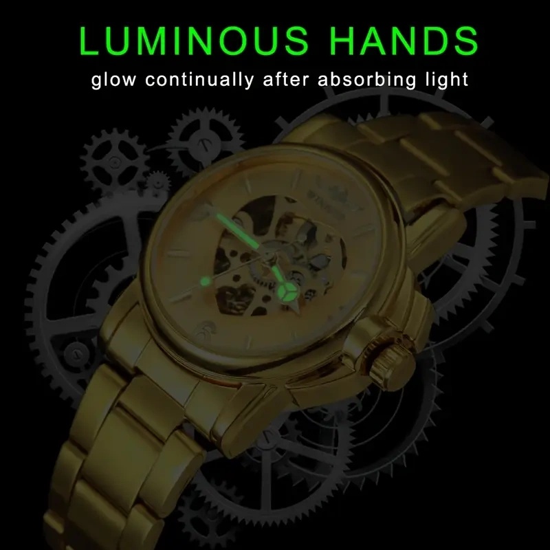 Elegant Women's Automatic Mech - Skeleton Mechanical Watch recension och pris