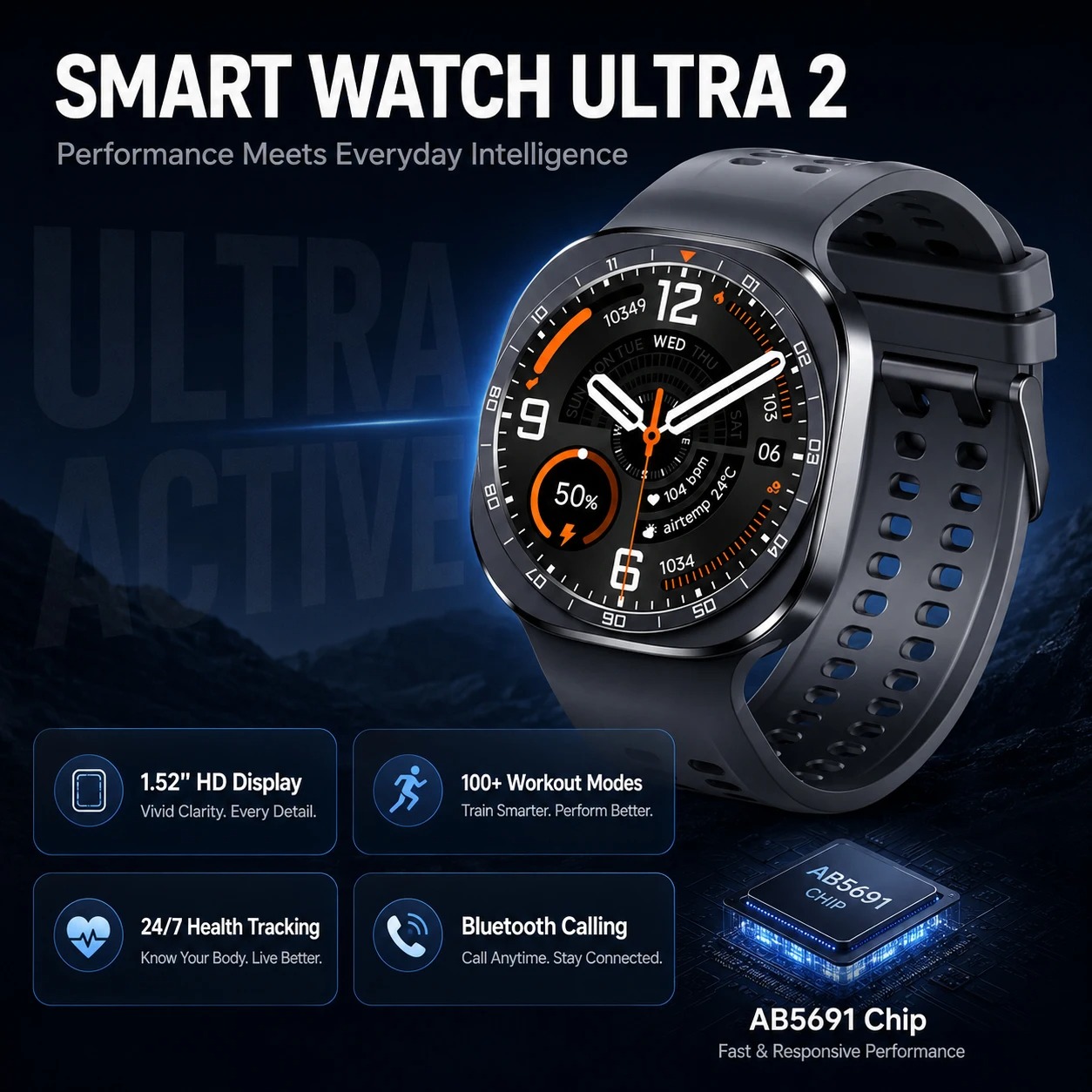 2026 New Smart Watch Ultra 2 F - Smartwatch Watches For Men Digital recension och pris