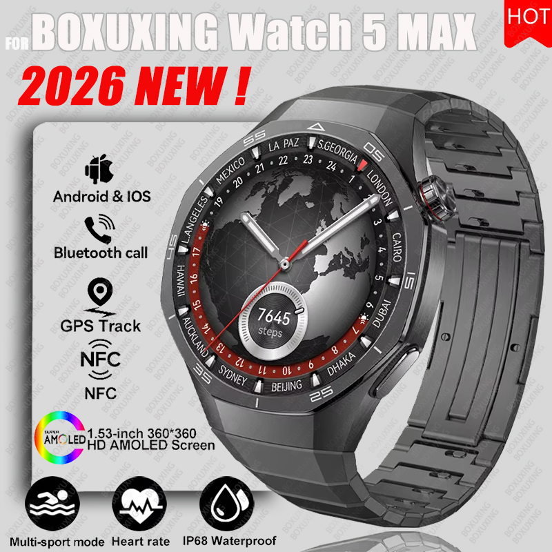 2026 New BOXUXING Watch 5 MAX  - Smartwatch Health Watches For Men recension och pris