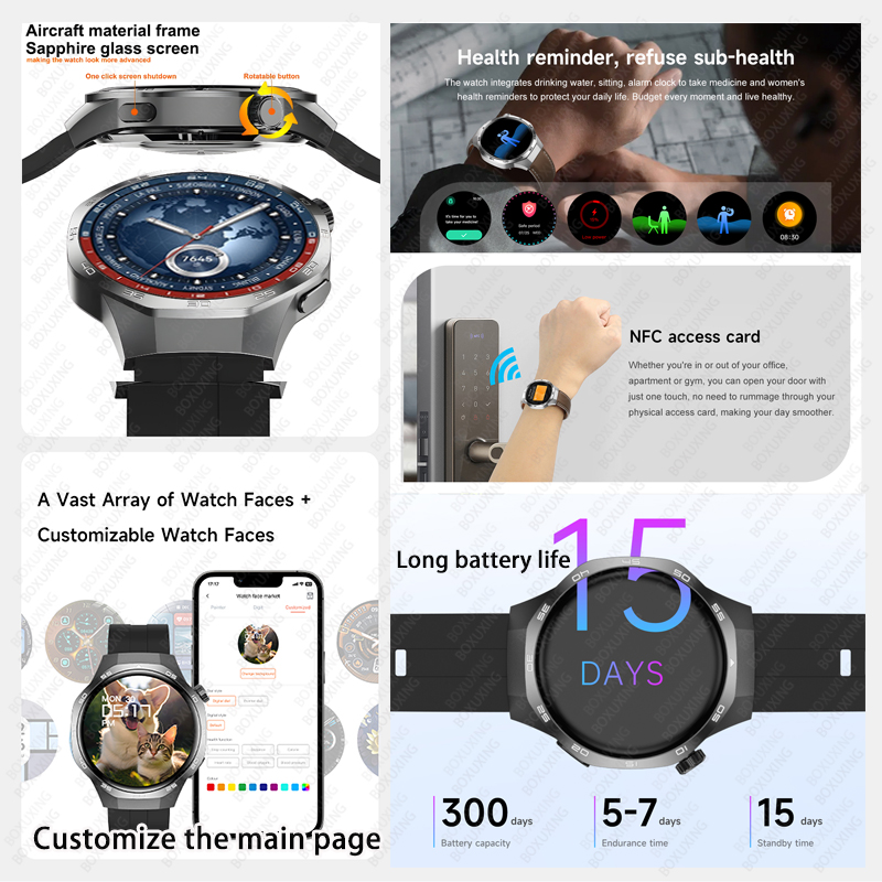 2026 New BOXUXING Watch 5 MAX  - Smartwatch Health Watches For Men recension och pris
