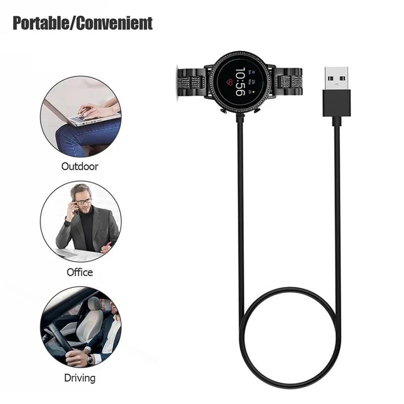 1M USB Magnetic Fast Charger D - Fossil Watches Smartwatch Gen 6 recension och pris