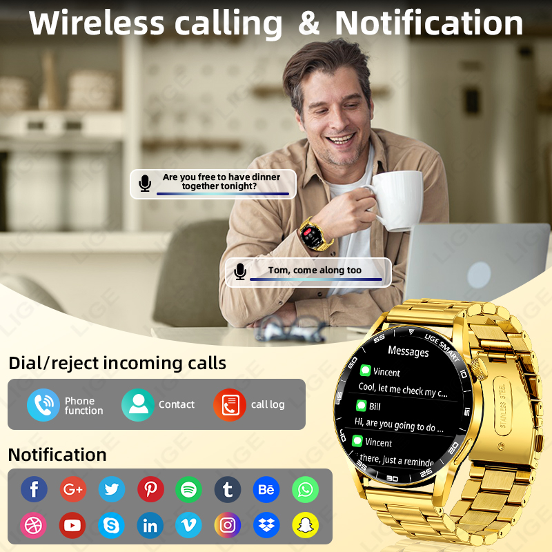 LIGE New Voice Calling Smart W - Smartwatch Health Watches For Men recension och pris