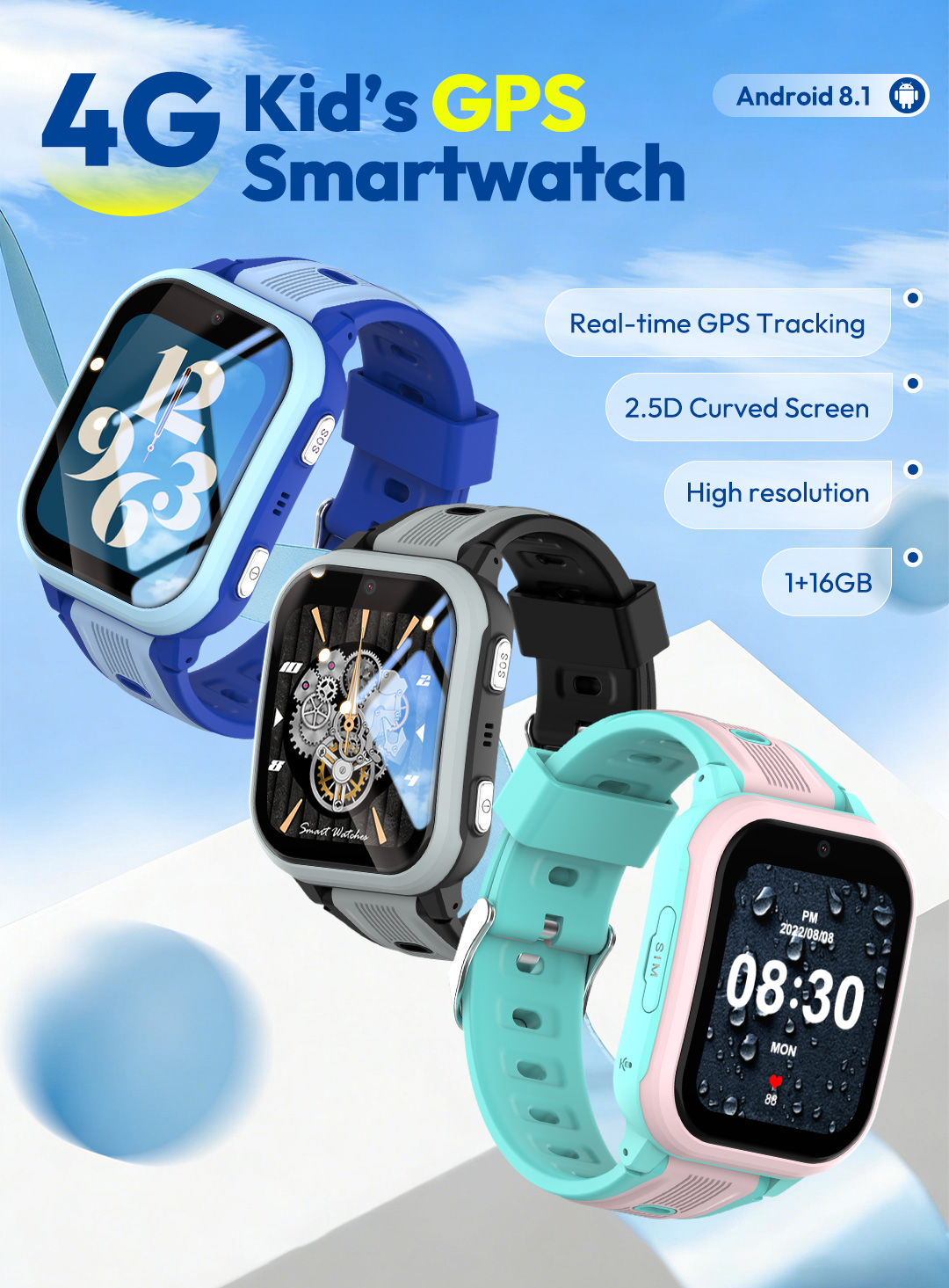 KT41 Smart Watch - 4G Phone Ch - Smartwatch Watches Gift For Boys With Gps recension och pris