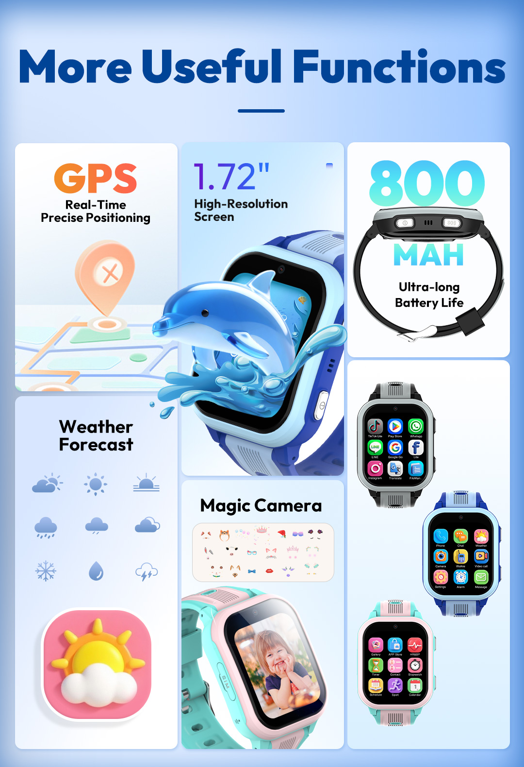 KT41 Smart Watch - 4G Phone Ch - Smartwatch Watches Gift For Boys With Gps recension och pris